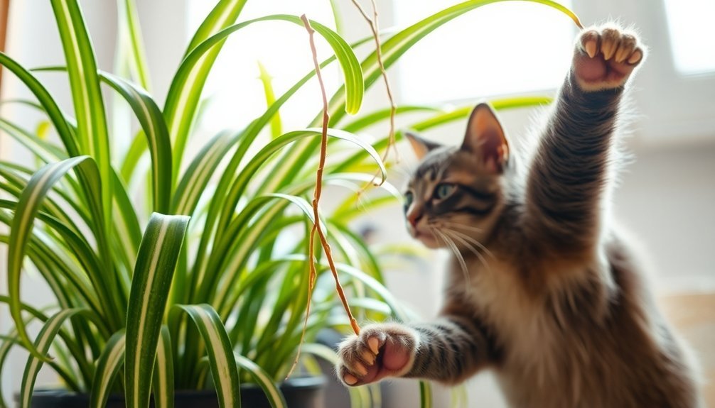 protect pets from spider plants
