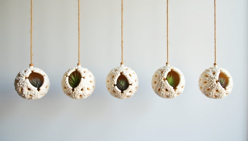 decorative sea urchin planters