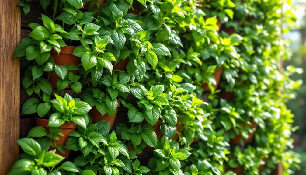 herb filled vertical garden guide