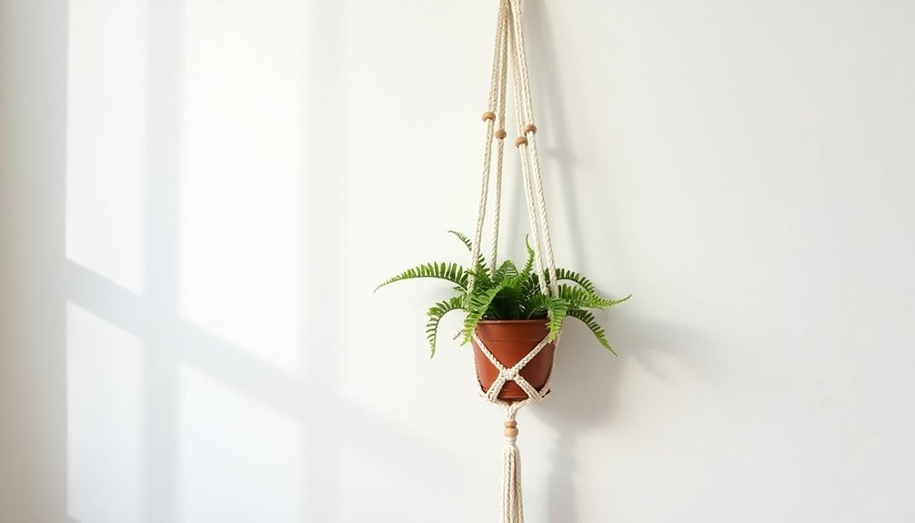 macrame plant hanger beads