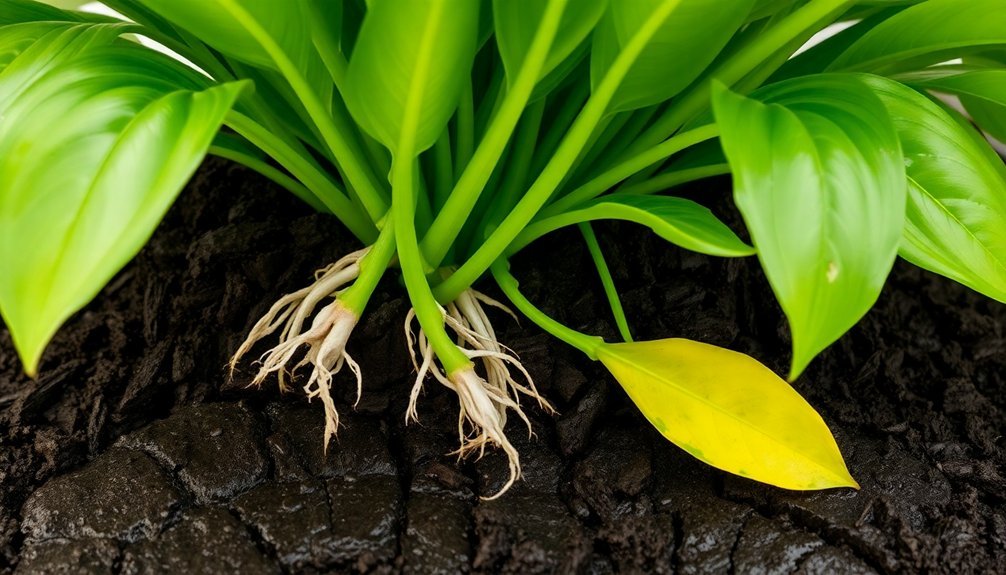 poor drainage in plants