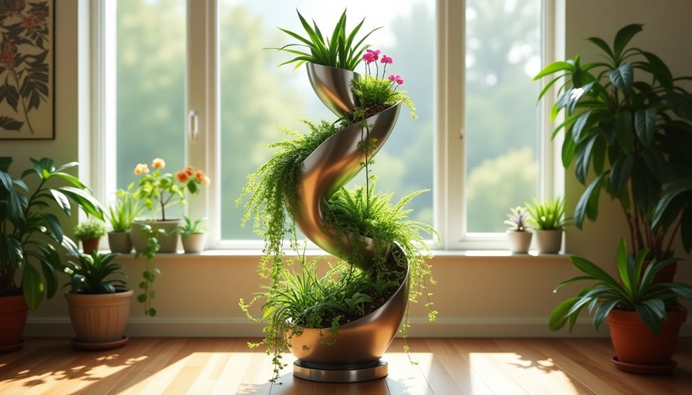 rotating metal plant stand