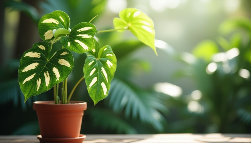 variegated monstera plant pot