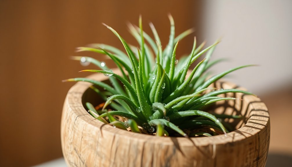 air plants absorb water