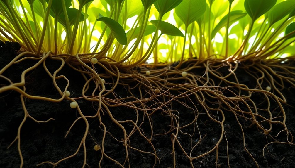air purifying plant roots