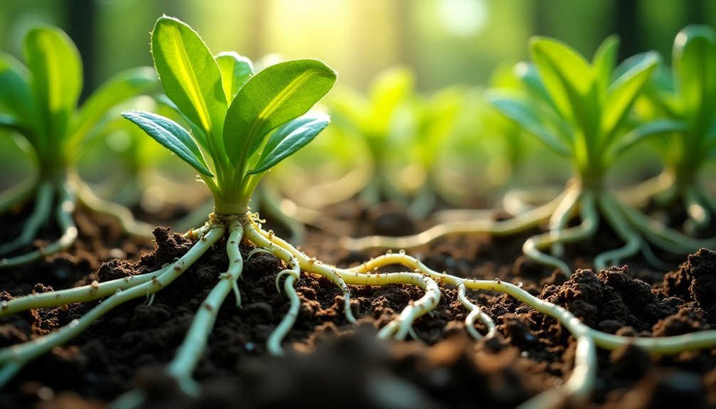air purifying plant roots
