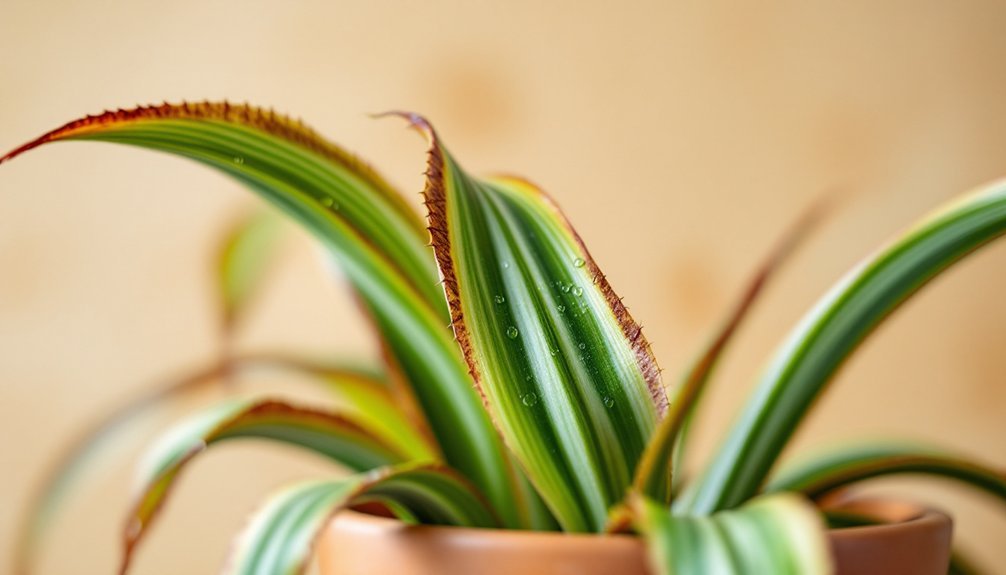 brown tips on spider plant
