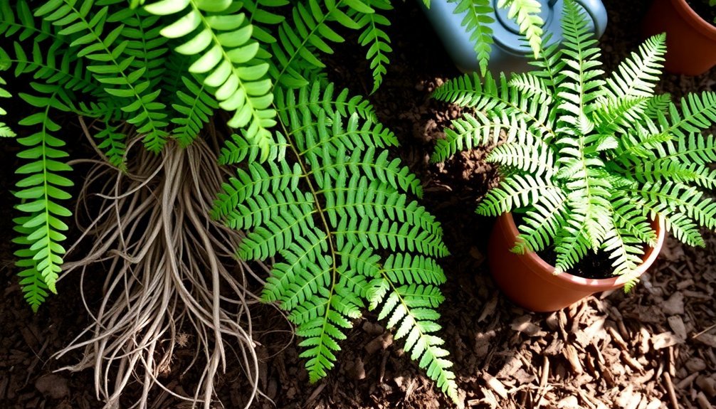 ferns replanting and care