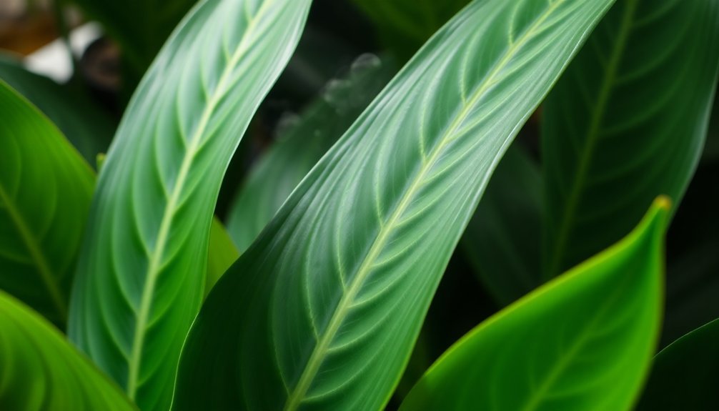 glossy air purifying plant