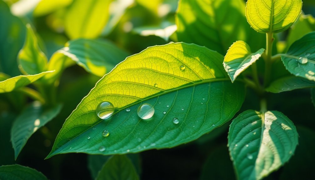 healthy leaves enhance air