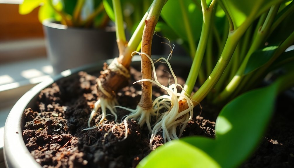 healthy roots established successfully