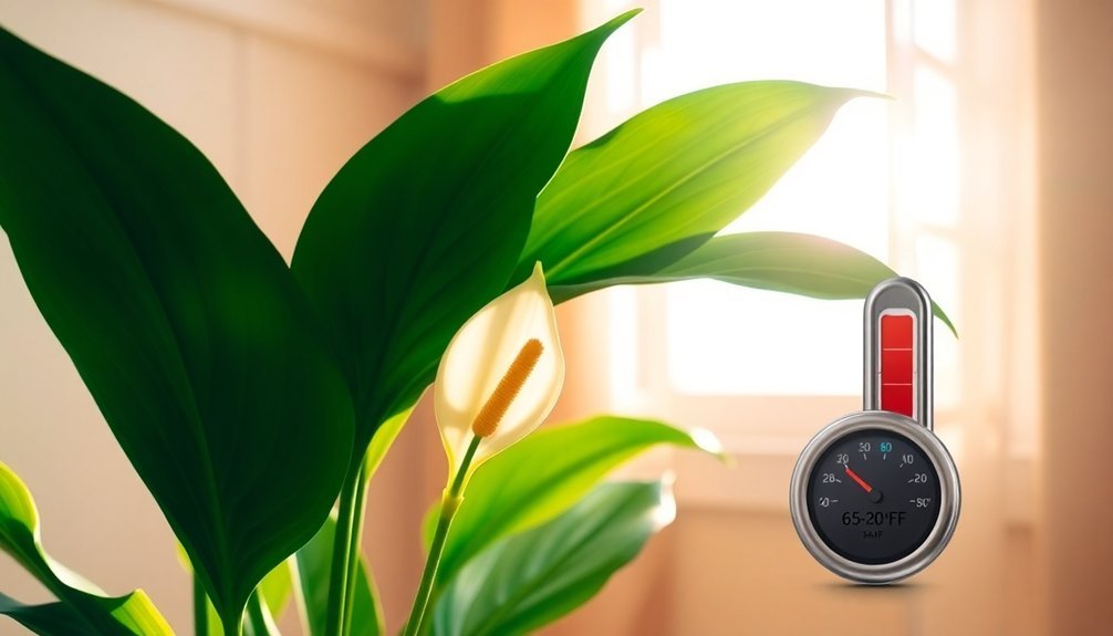 ideal temperature for peace lilies