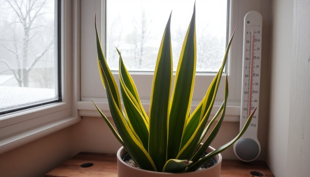 ideal temperature for snake plant
