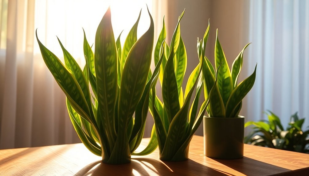 indoor snake plants lighting