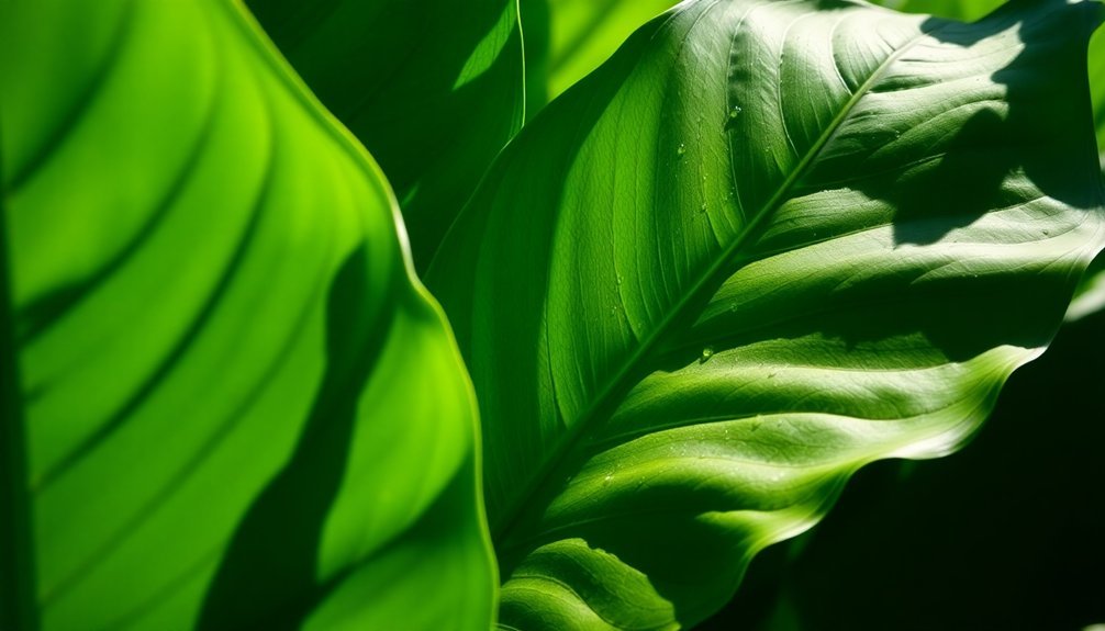 large leaves enhance air purification