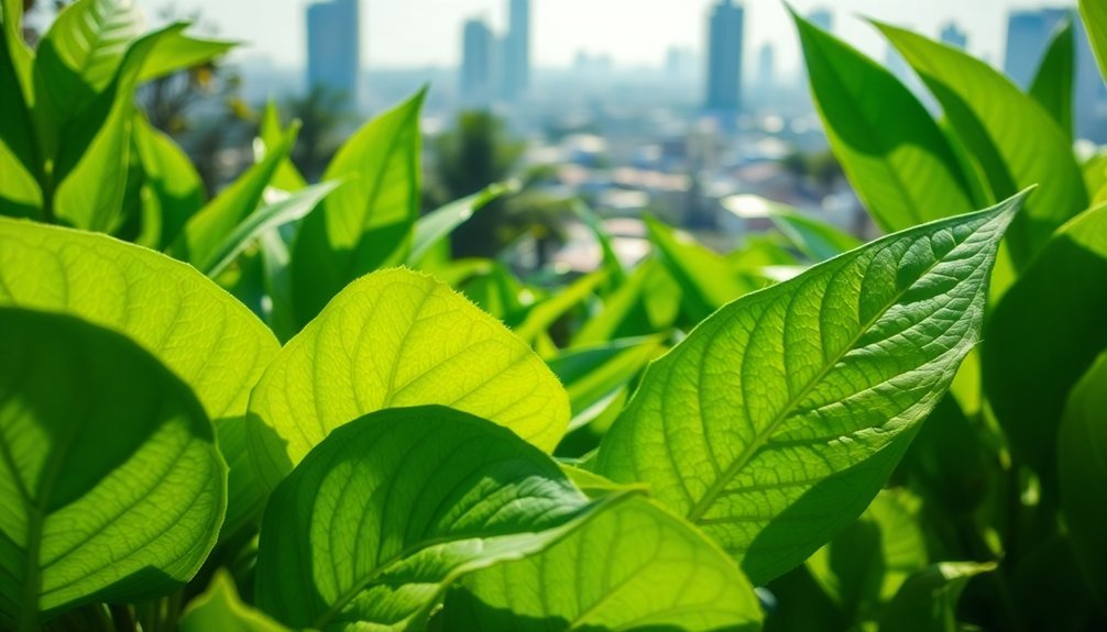 leaf area and purification