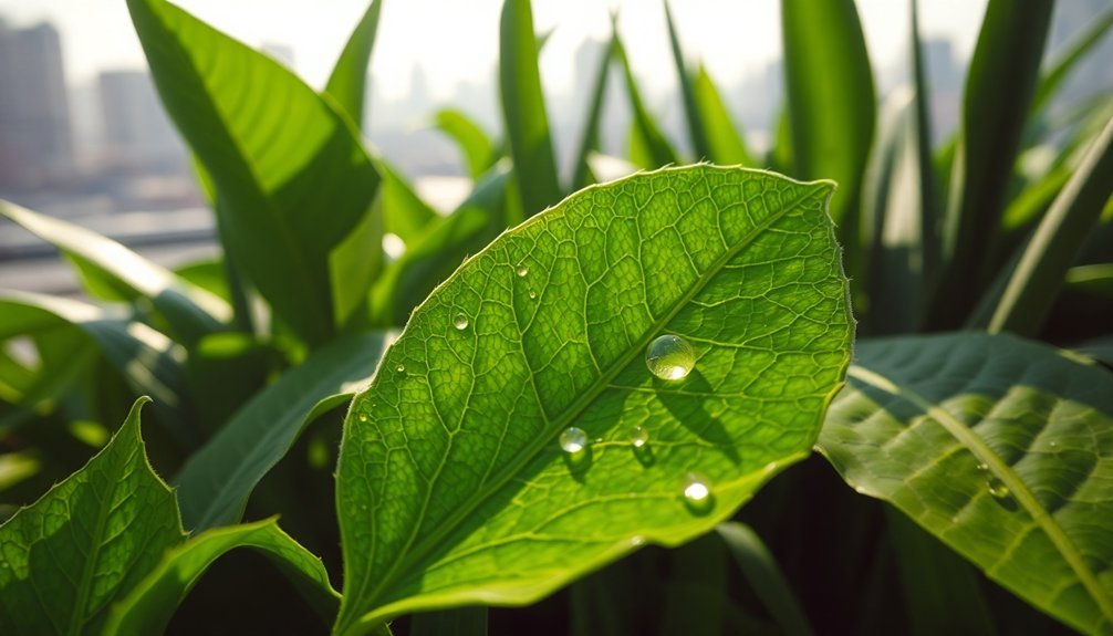 leaf size affects pollution absorption