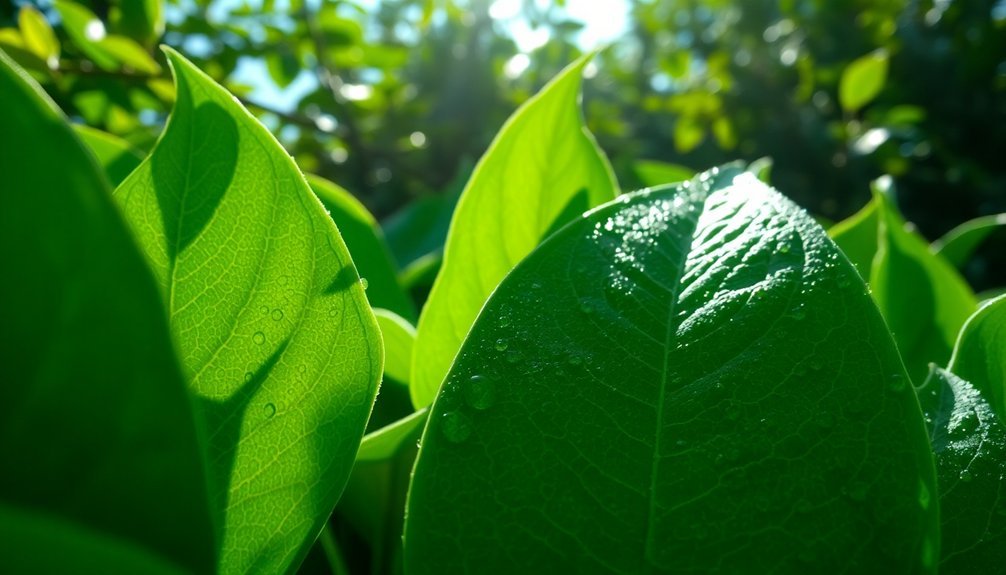 leaves indicate active filtration