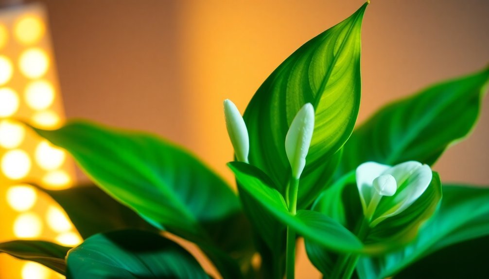 led light requirements peace lilies