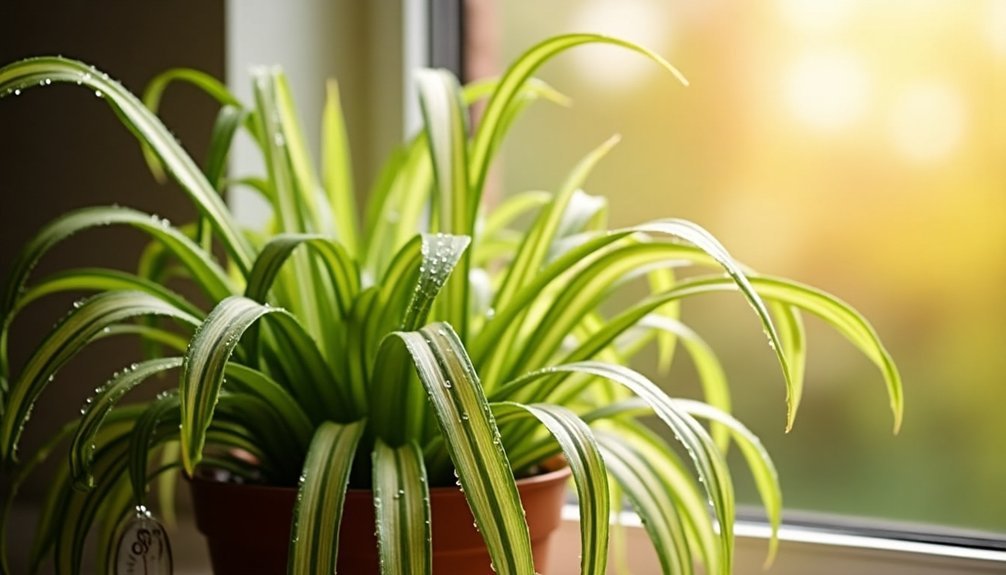 optimal temperature for spider plants