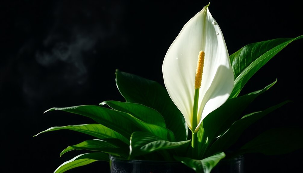 peace lily air purification