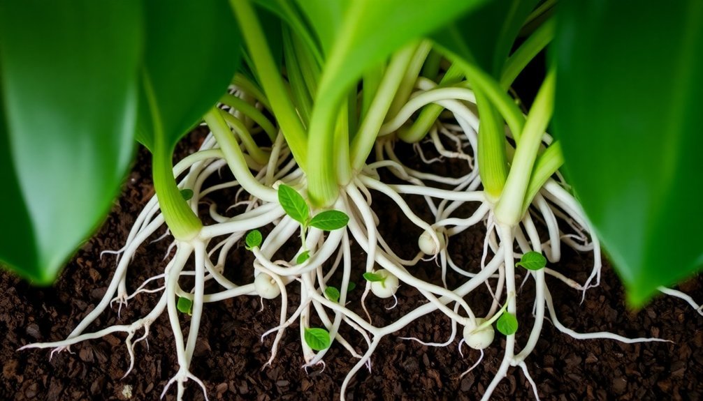 peace lily root structure