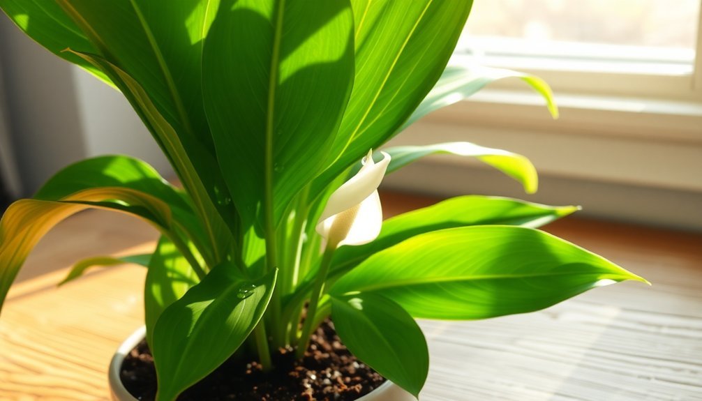 peace lily water signs