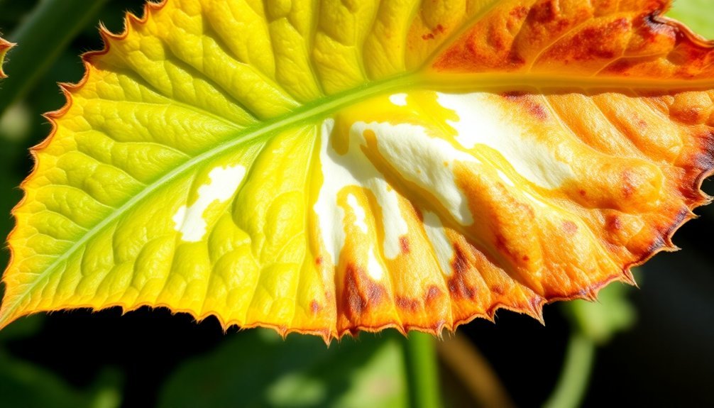 signs of leaf scorching