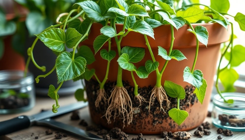 soil propagation stem cuttings