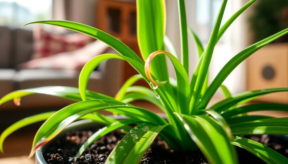 spider plant water signs