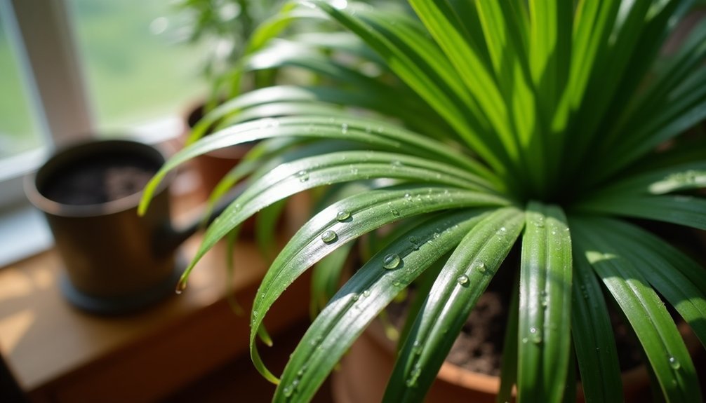 water palms regularly at home