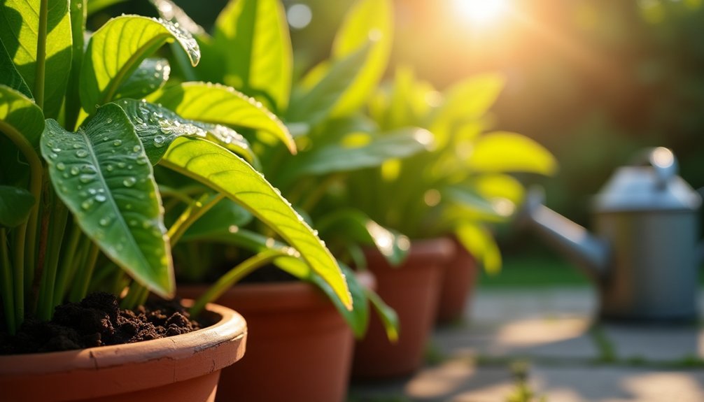 water plants frequently summer